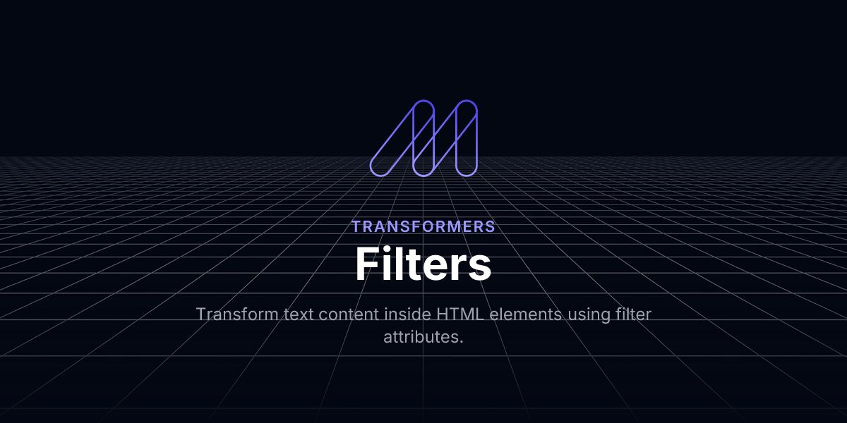 Filters - Transformers / Maizzle